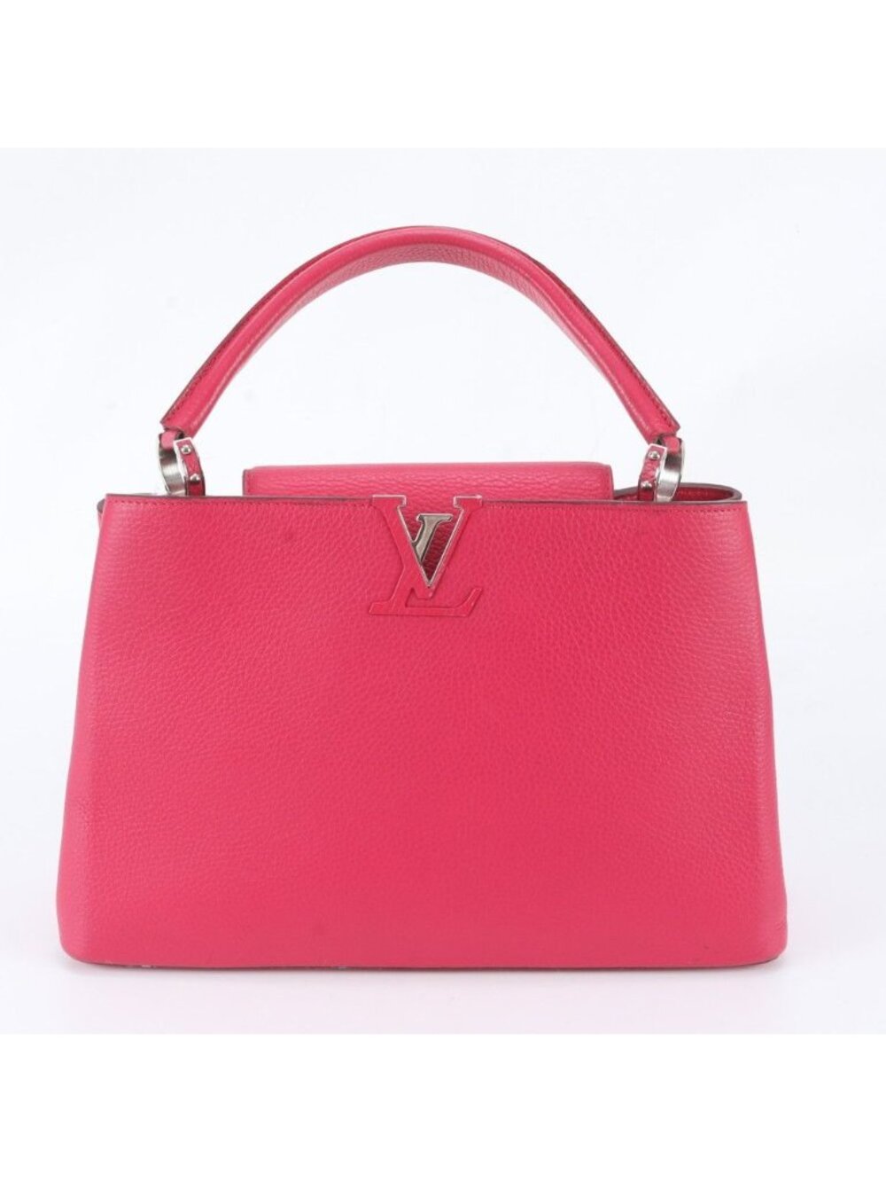 Louis Vuitton Capucines MM Rose Rich Taurillon Leather Handbag